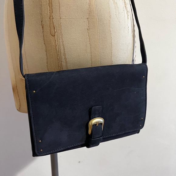 Lucky Brand Handbags - Lucky Brand Navy Buckle Crossbody